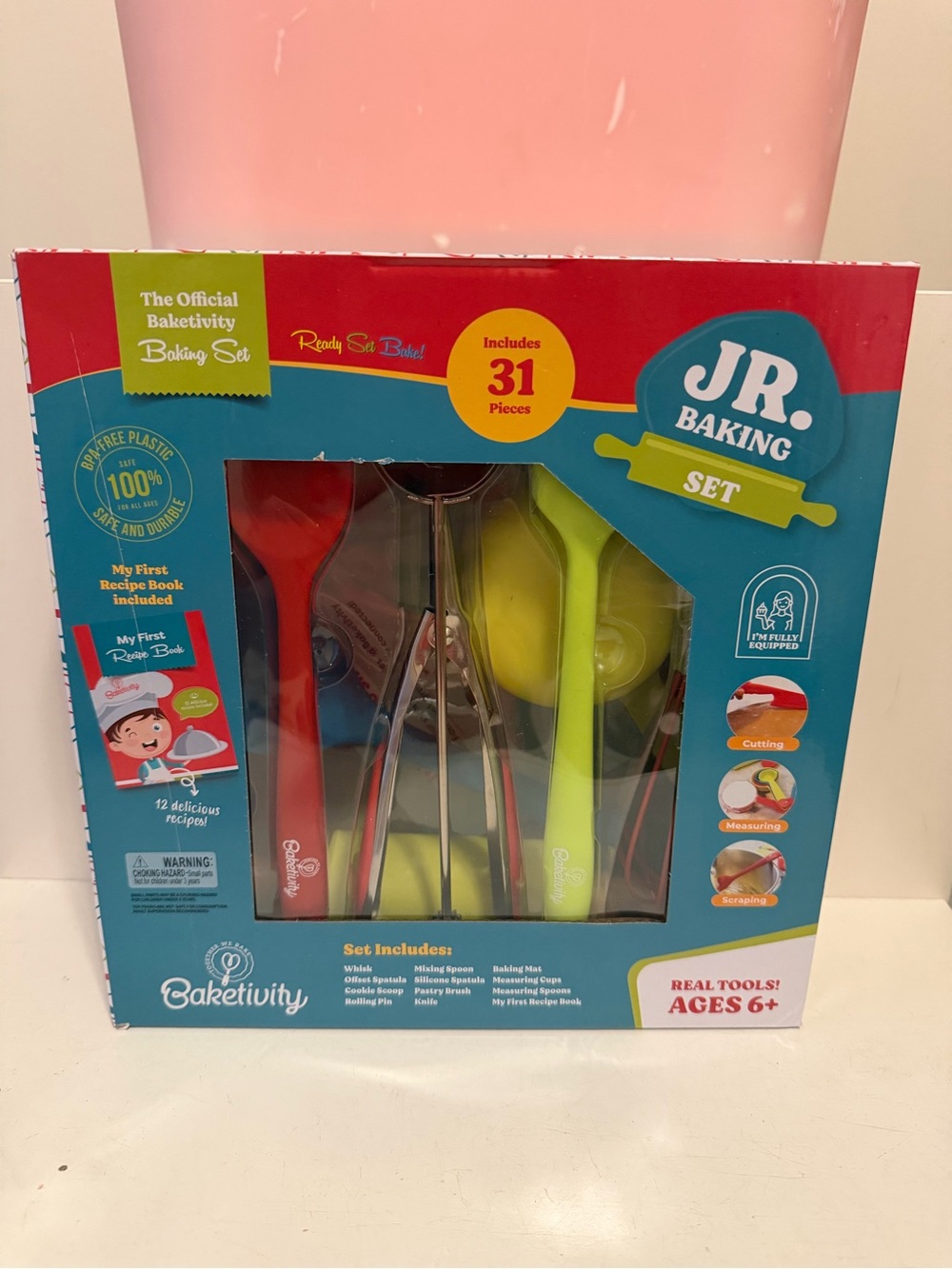 JR. Baking Set for Kids - Red and Lime Green